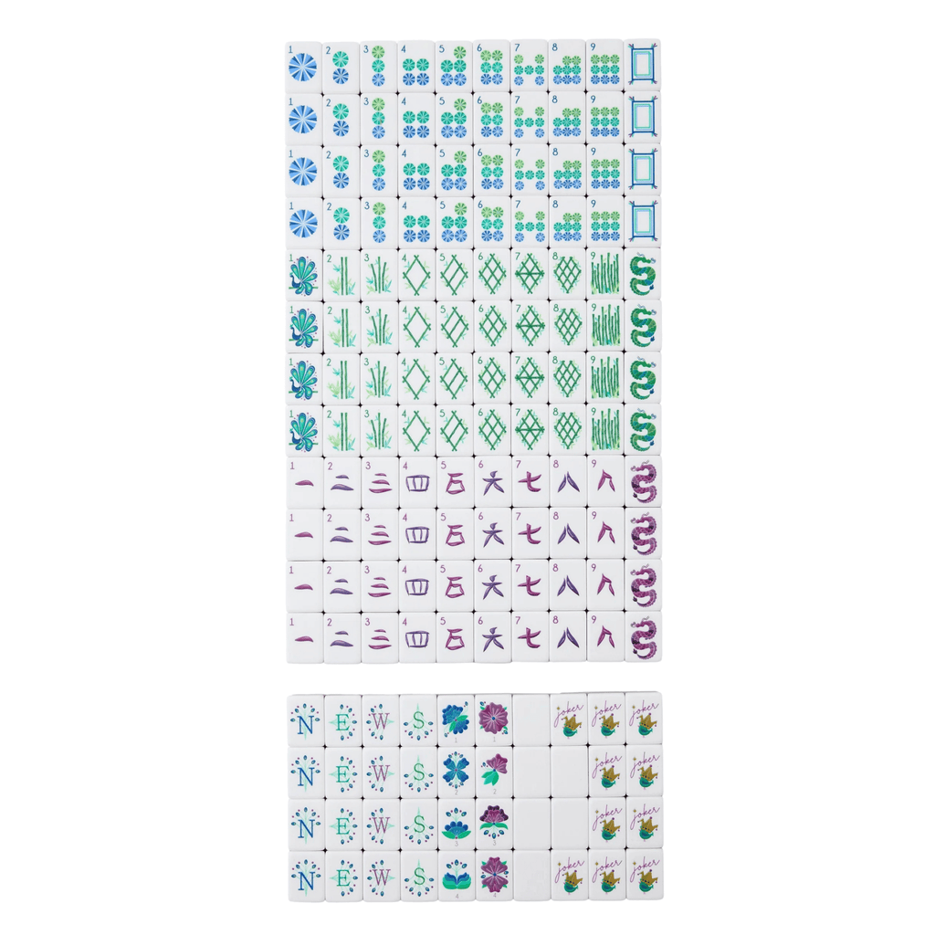 Lagoon Mahjong Tiles - Oh My Mahjong | Ships In 1 Business Day