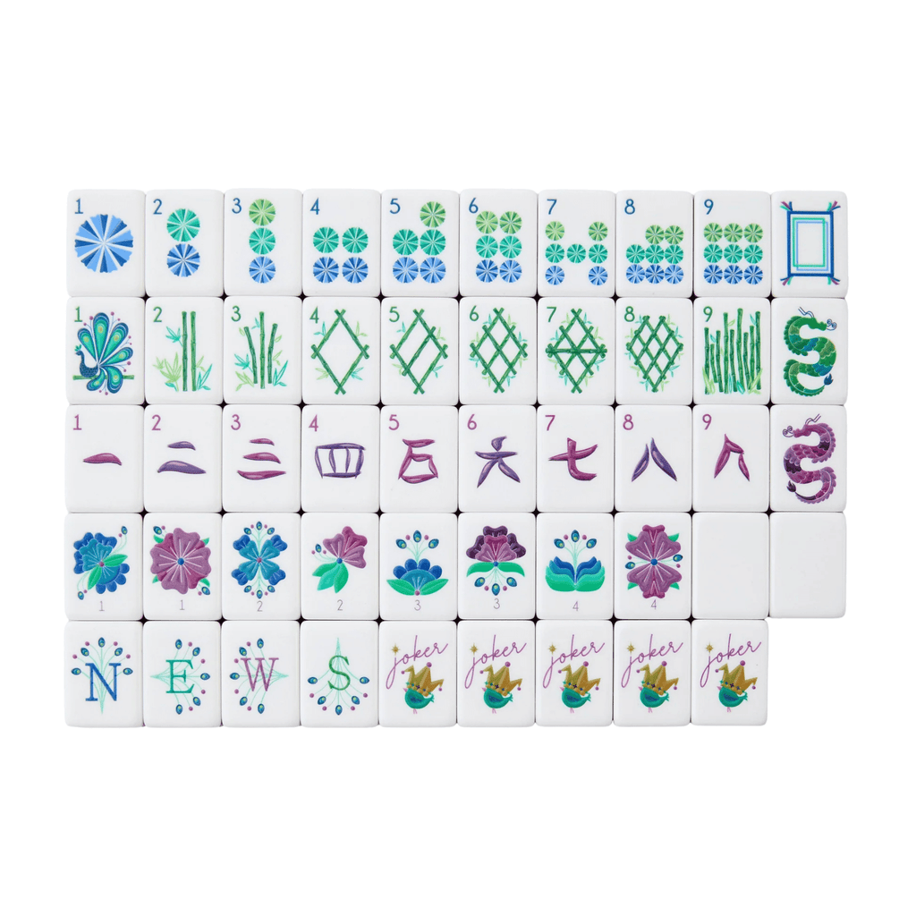 Lagoon Mahjong Tiles - Oh My Mahjong | Ships In 1 Business Day