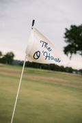Last Name Embroidered Golf Pennant Wedding Flag