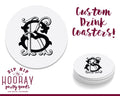Last Name Formal Duogram Coasters, #3005