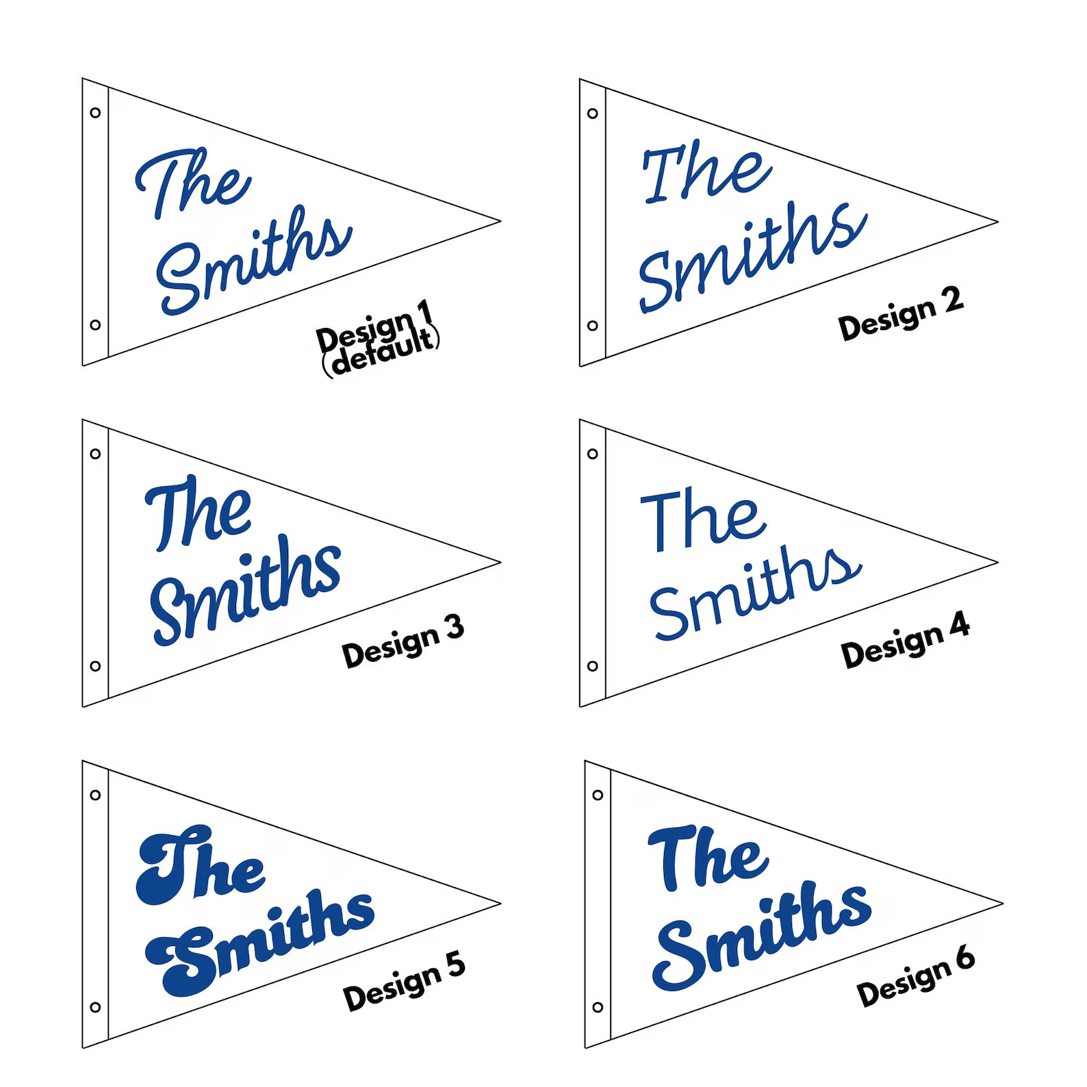 Last Name Wedding Golf Pennant Flag