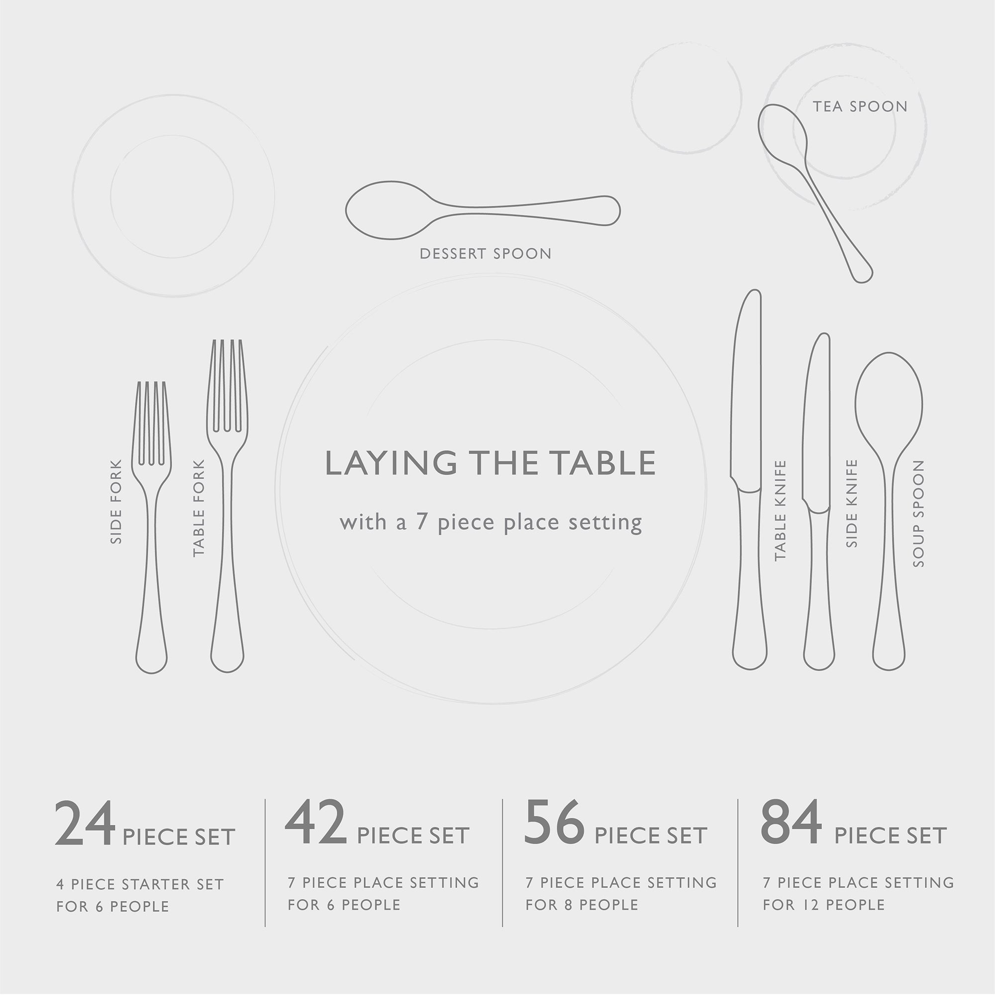 Malvern Bright Cutlery Set, 16 Piece for 4 People