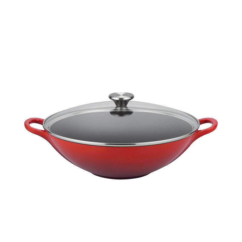 Le Creuset Cast Iron 5 QT (4.5L) Wok with Glass Lid