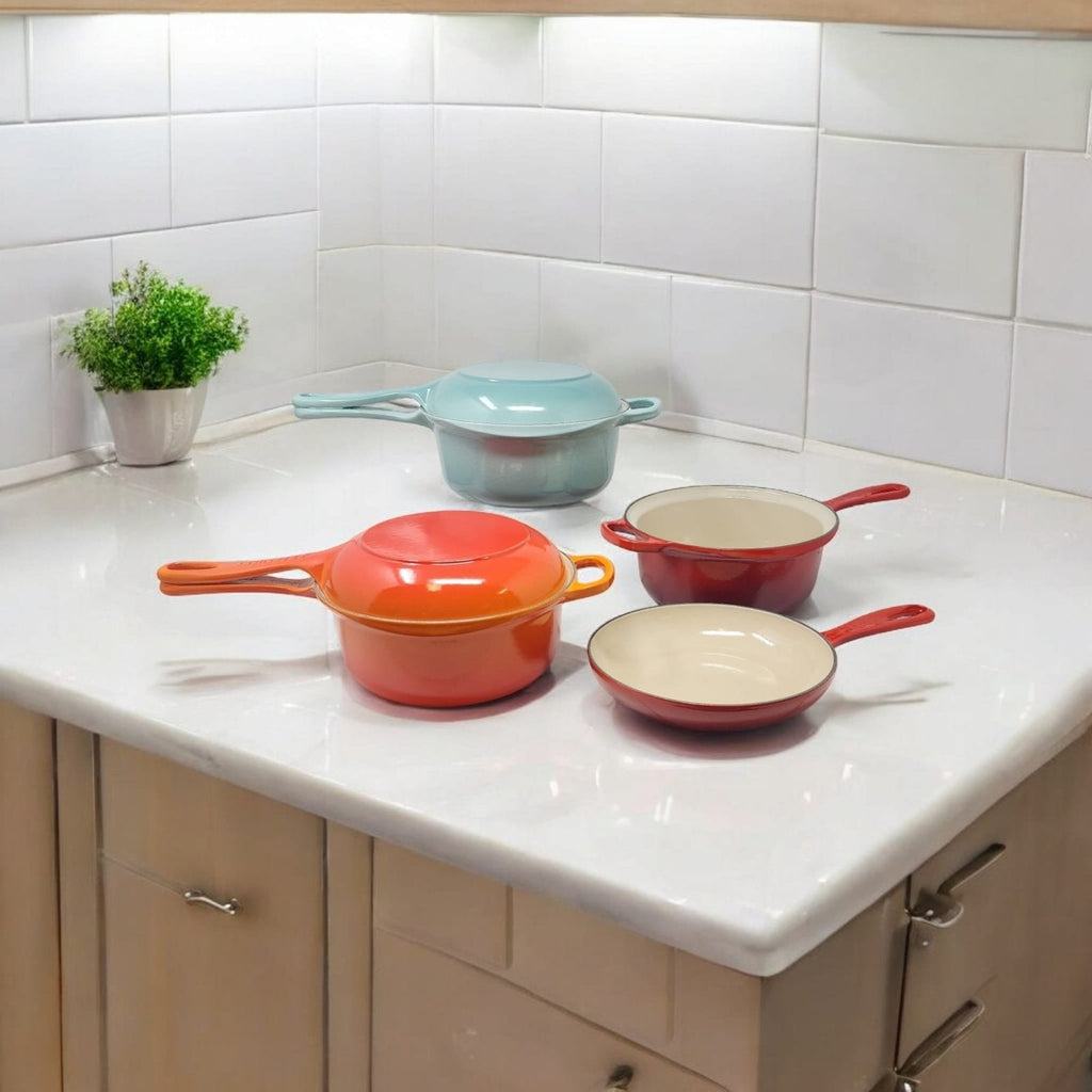 Le Creuset Signature Cast Iron 2-in-1 Multifunction Saucepan + Skillet