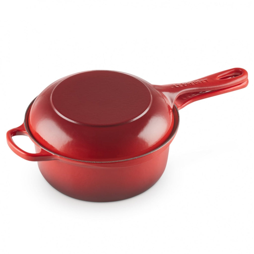 Le Creuset Signature Cast Iron 2-in-1 Multifunction Saucepan + Skillet