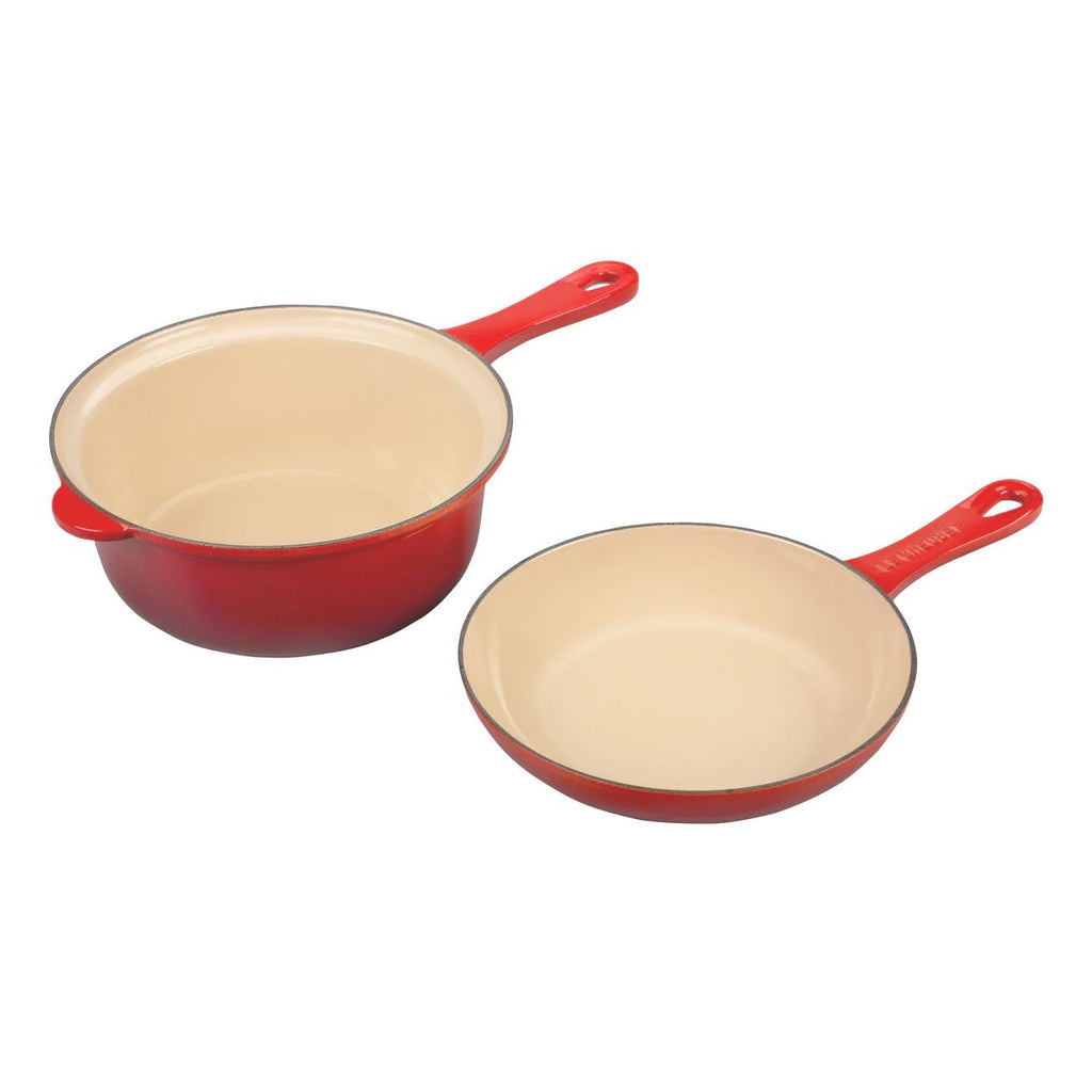 Le Creuset Signature Cast Iron 2-in-1 Multifunction Saucepan + Skillet