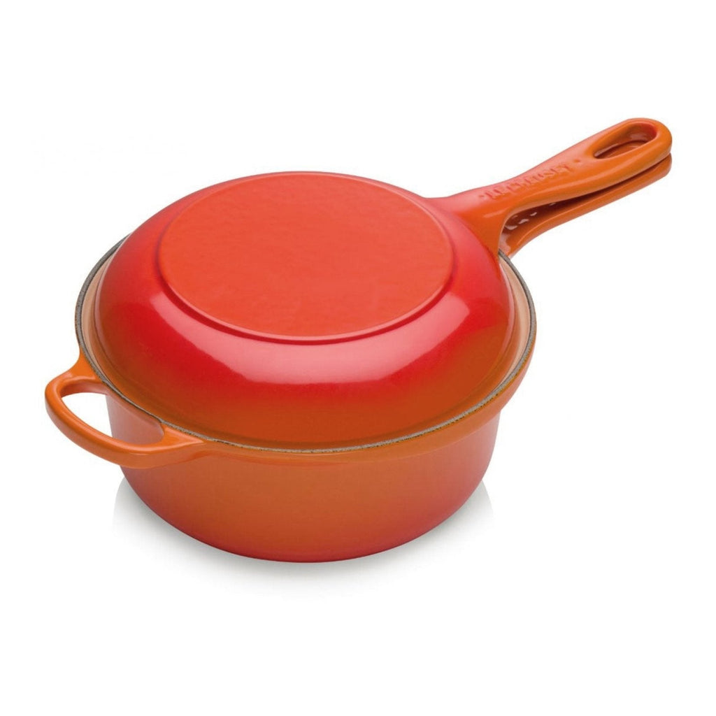 Le Creuset Signature Cast Iron 2-in-1 Multifunction Saucepan + Skillet