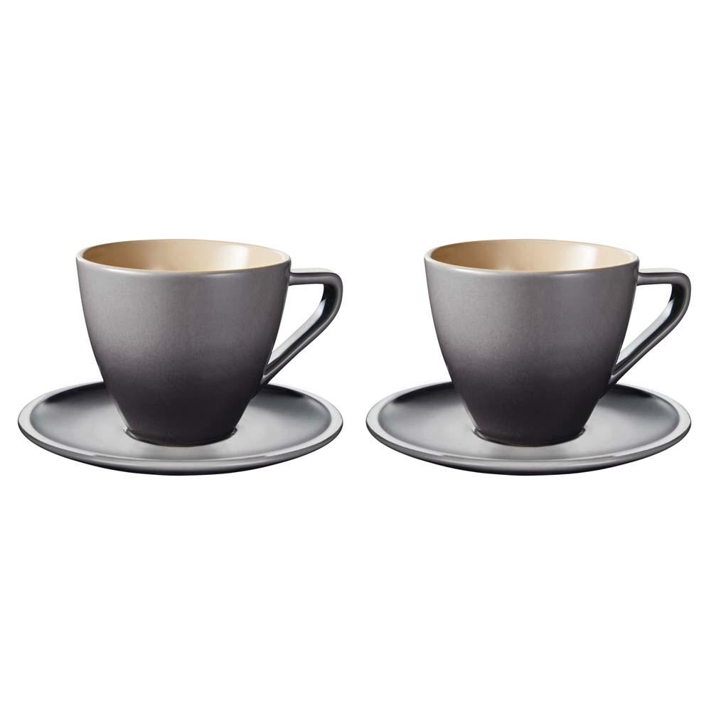 Le Creuset Stoneware Minimalist Cappuccino Cup & Saucer - Set of 2