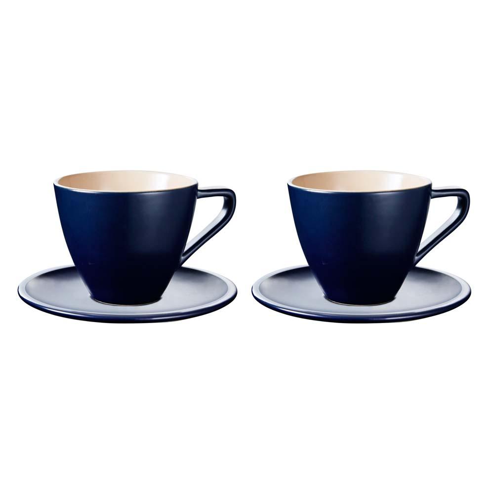 Le Creuset Stoneware Minimalist Cappuccino Cup & Saucer - Set of 2