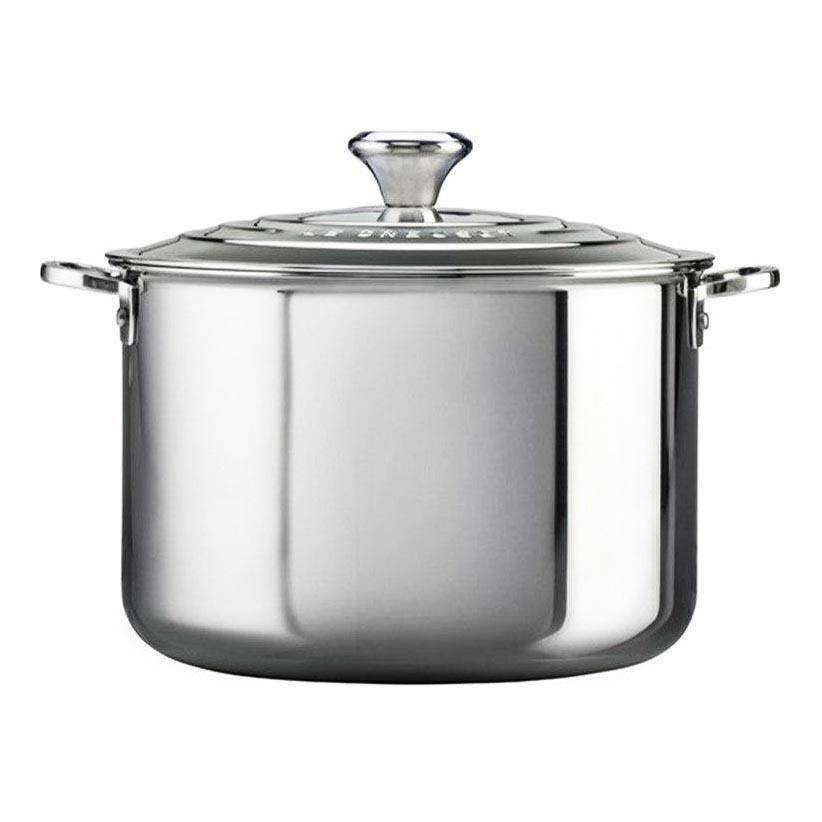 Le Creuset Stainless 3-Ply Stockpot with Lid