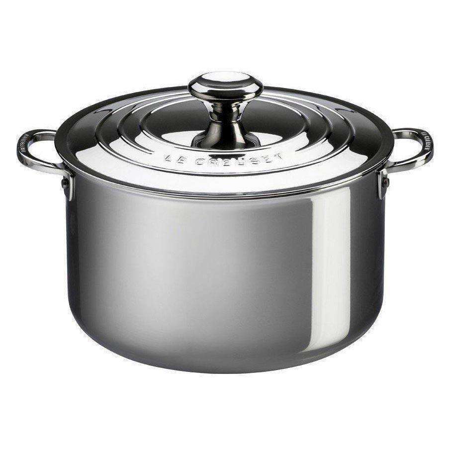 Le Creuset Stainless 3-Ply Stockpot with Lid