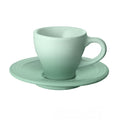 Le Creuset Stoneware Sage Espresso Cup and Saucer - Set of 2