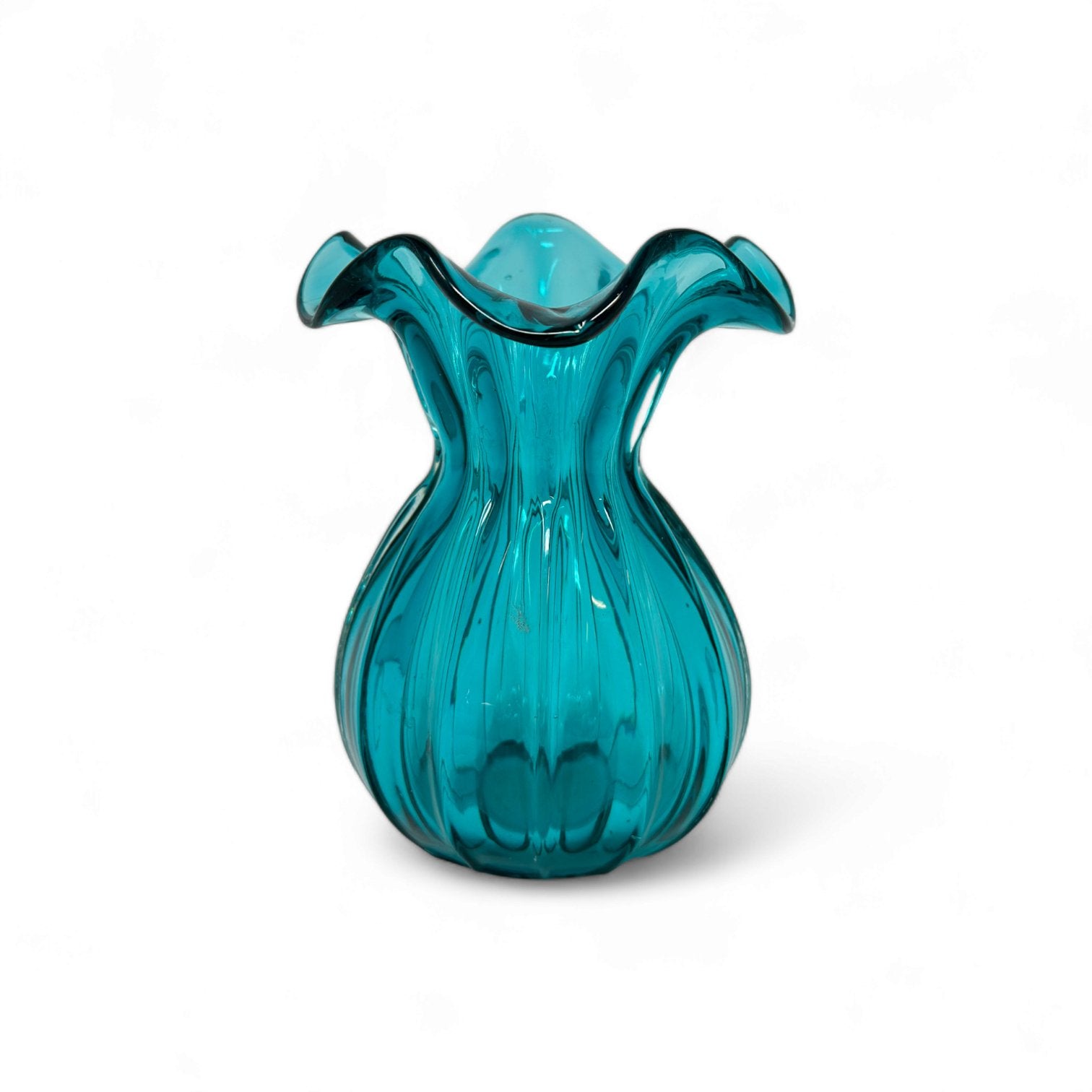 Le Mediterannea Ruffled Green Vase