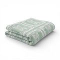 Lemon Tree Stone Washed Cotton Reversible Throw Blanket - Green
