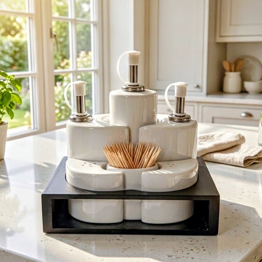 LemonTree Oil and Vinegar - Salt and Pepper Condiment Set