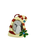 Lemontree Pewter Photo Frame Christmas Hat Ornament