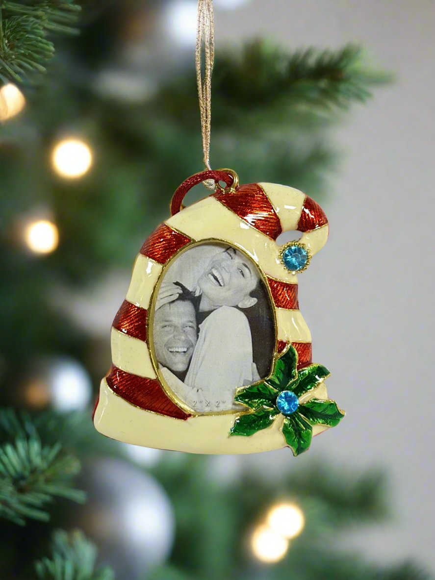 Lemontree Pewter Photo Frame Christmas Hat Ornament