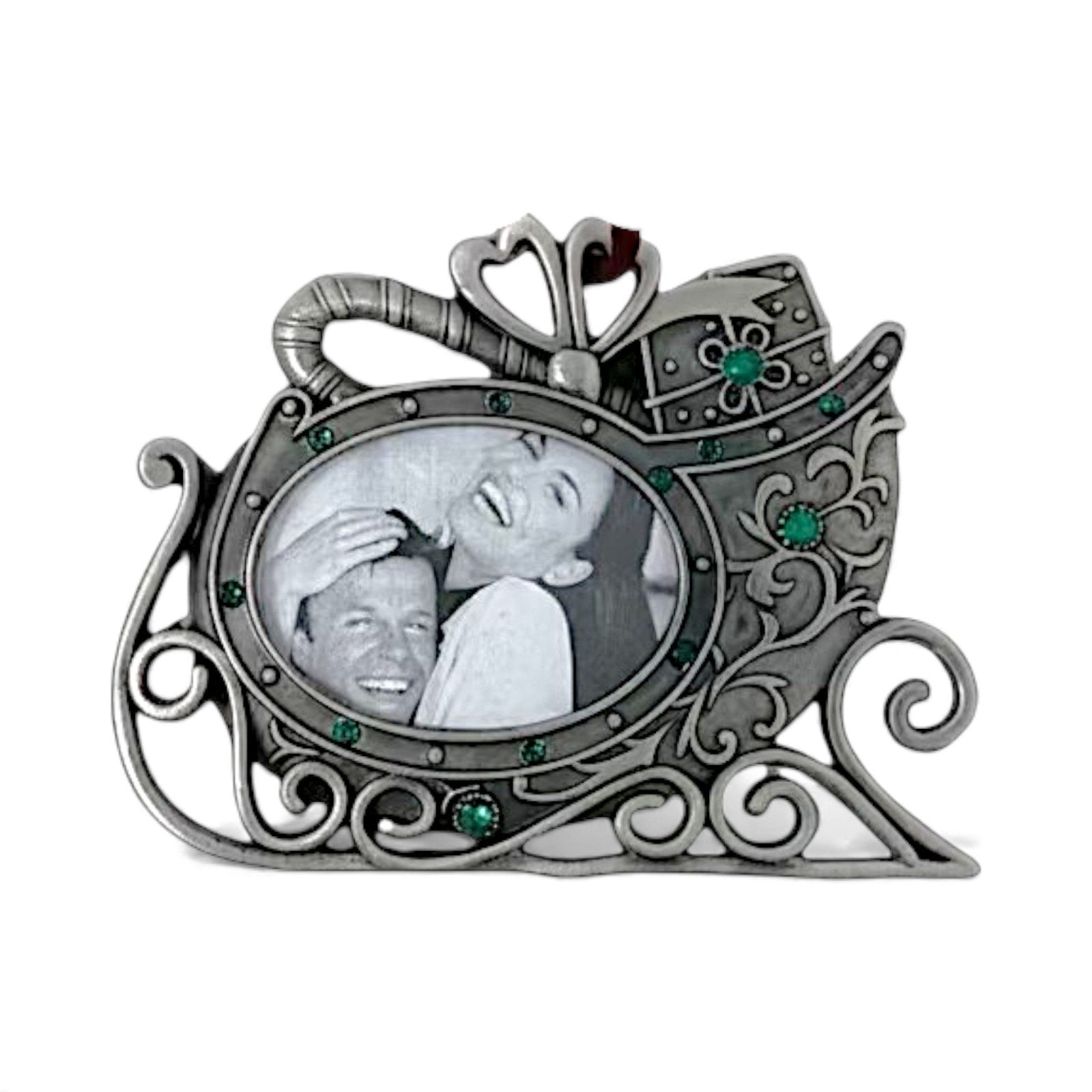 Lemontree Pewter Photo Frame Sleigh Ornament