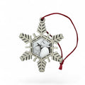 Lemontree Pewter Photo Frame Snowflake Ornament