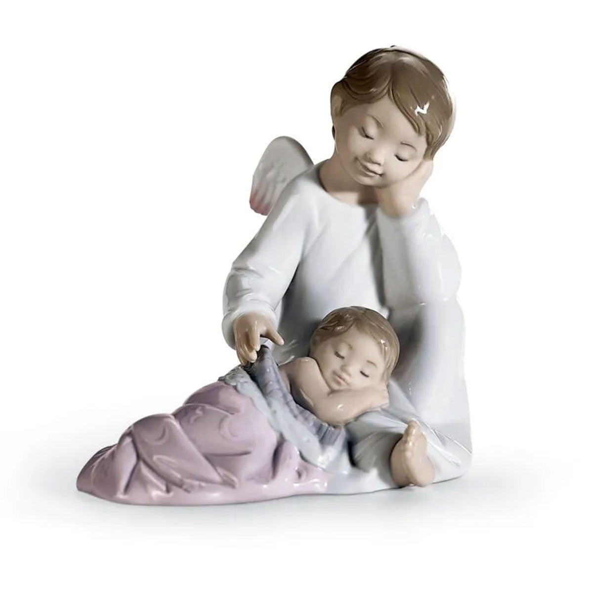 Lladro My Guardian Angel Pink Figurine