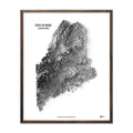 Maine Elevation Map - No Frame
