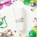 Mardi Gras Gator Custom Foam Cups