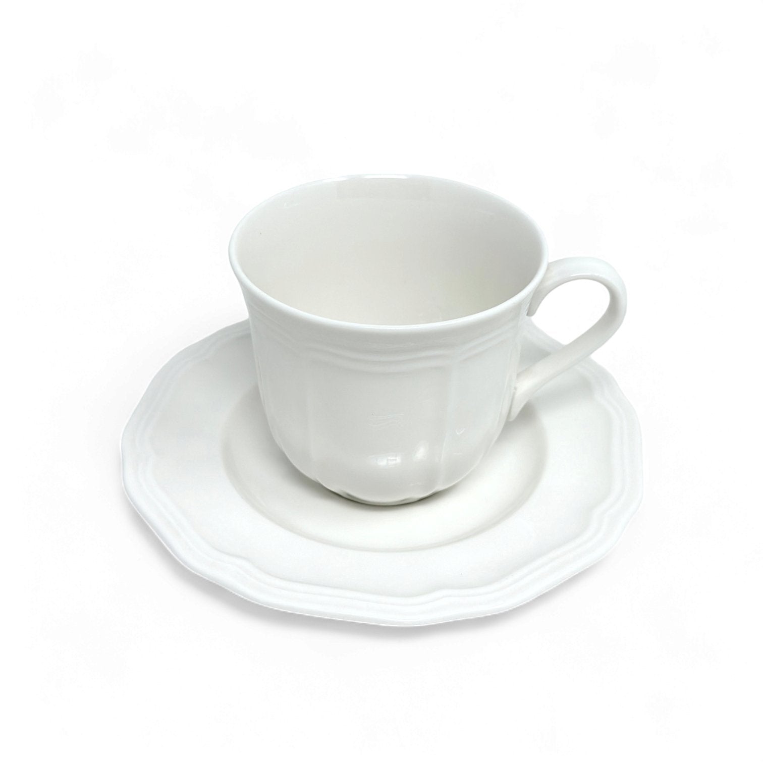 Mikasa Antique White Cup and Saucer Set