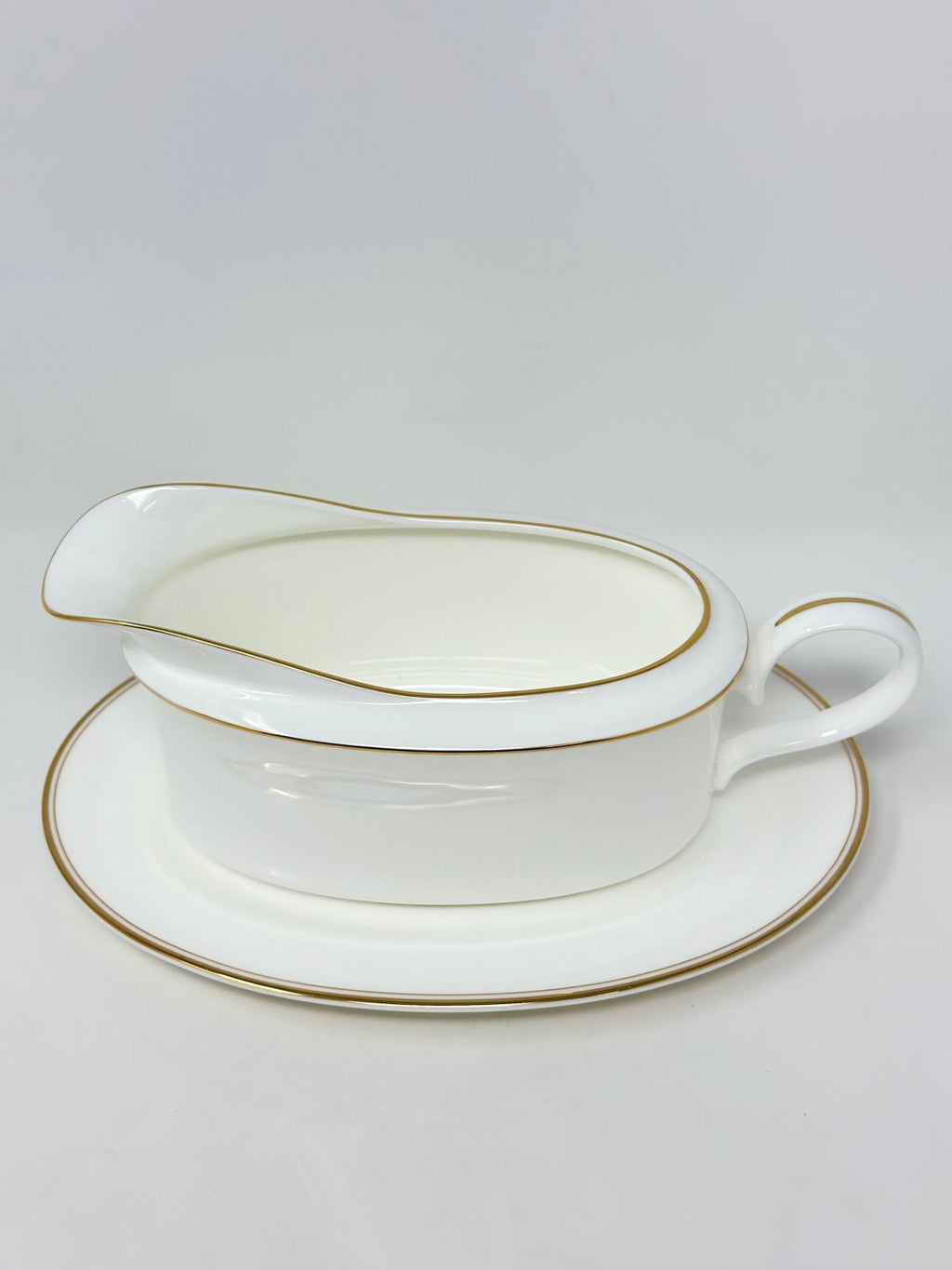 Mikasa Century Gold Gravy Boat with Stand