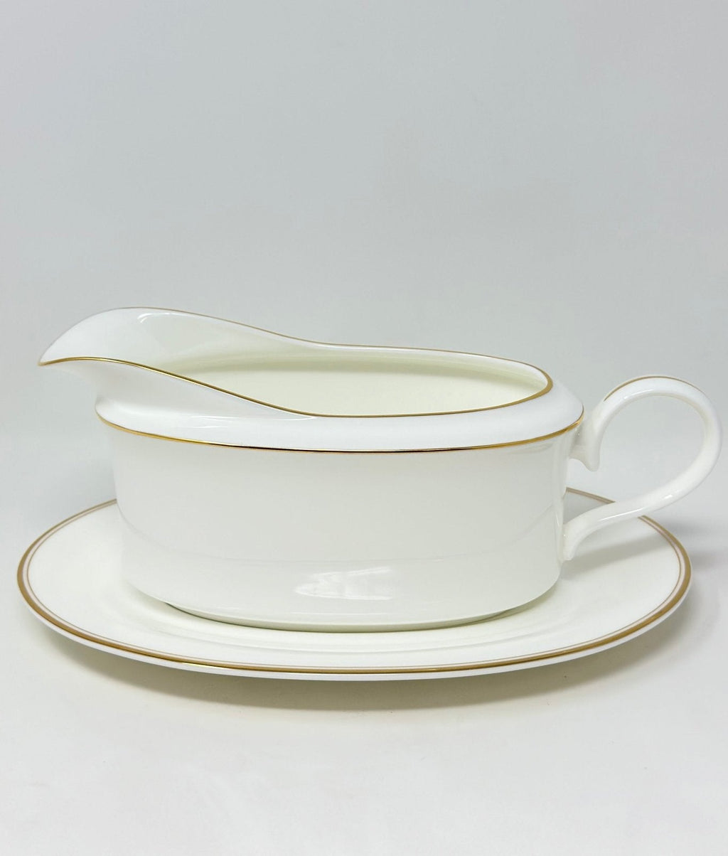 Mikasa Century Gold Gravy Boat with Stand