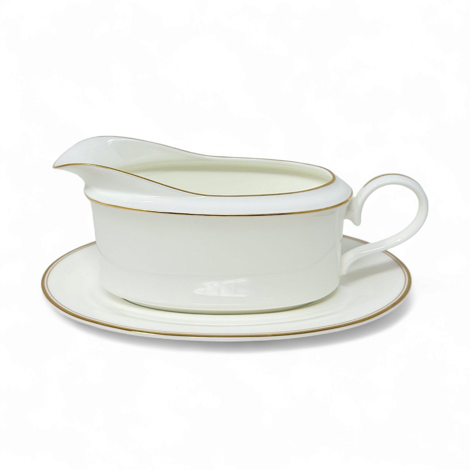 Mikasa Century Gold Gravy Boat with Stand