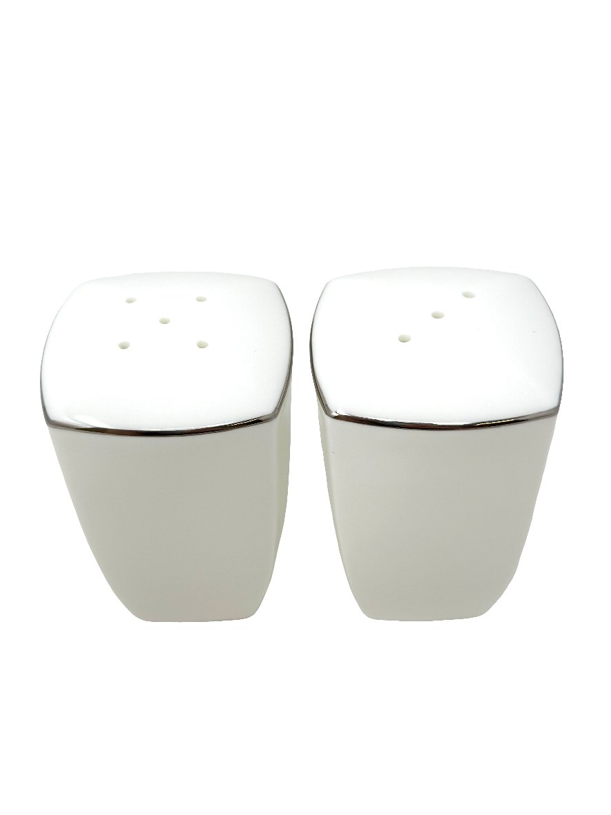MIKASA COUTURE PLATINUM SALT AND PEPPER SET