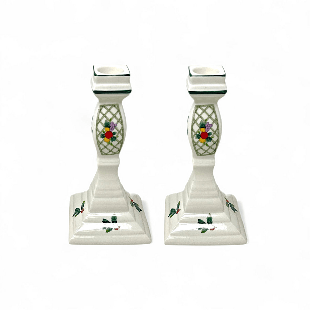 Mikasa Heritage Christmas Story Candle Holder - Pair