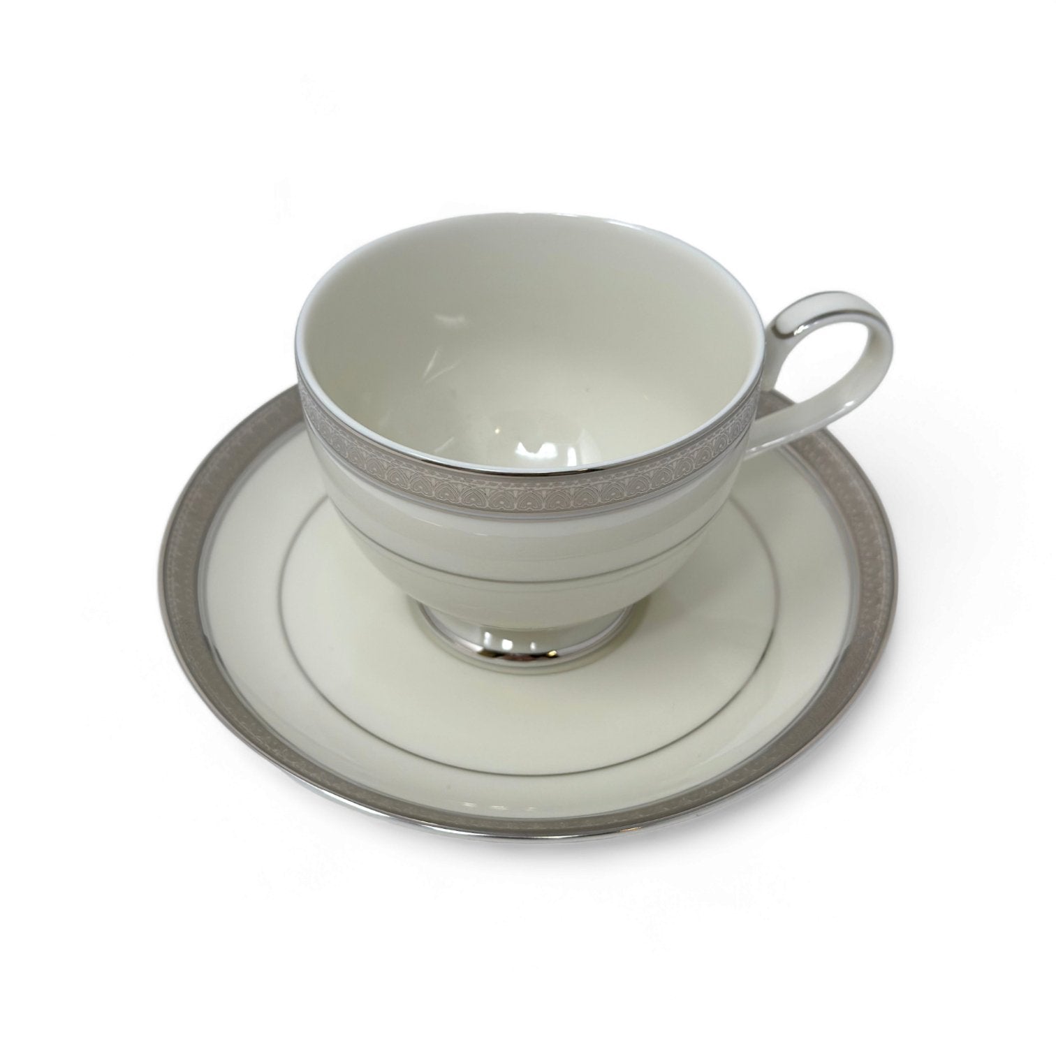 Mikasa Palatial Platinum Cup and Saucer Set