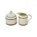 Mikasa Platinum Lace Sugar Bowl and Creamer