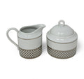 Mikasa Platinum Symmetry Covered Sugar & Creamer Set