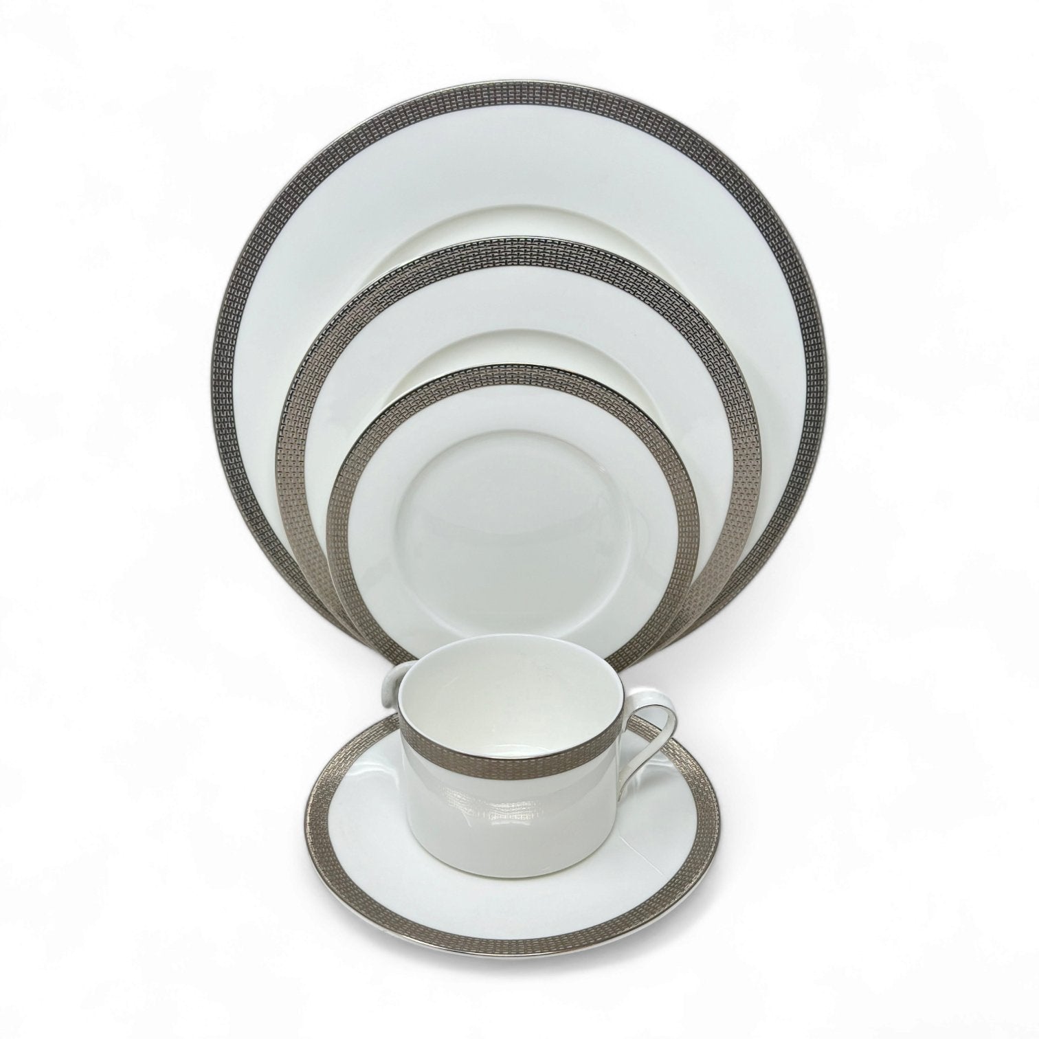 Mikasa Woven Cable Platinum - 5 Piece Place Setting