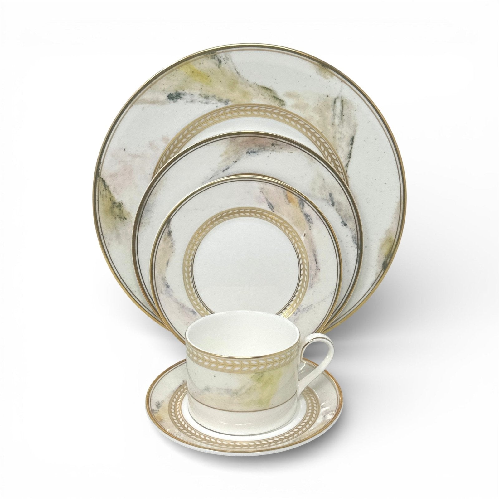 Minton Alabaster & Gold - 5 Piece Place Setting