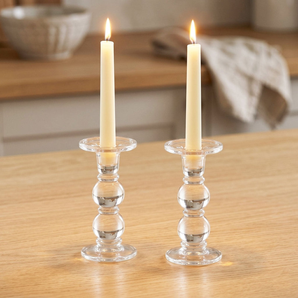 Moda Glass Candle Holders - Set of 2