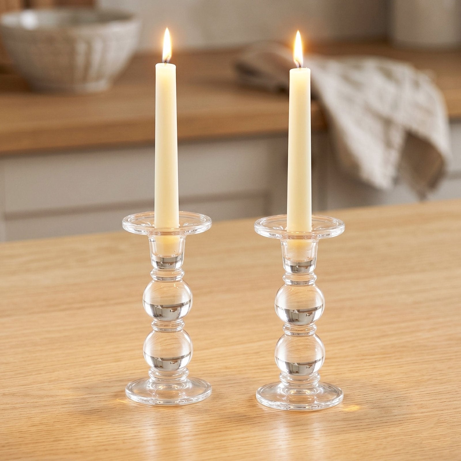 Moda Glass Candle Holders - Set of 2