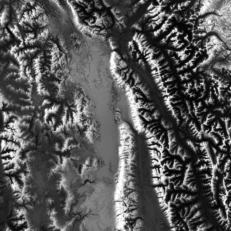 Montana Elevation Map - No Frame