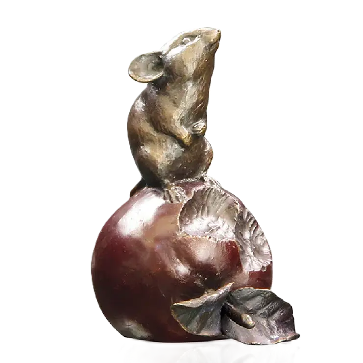 Richard Cooper Bronze Mouse on Apple