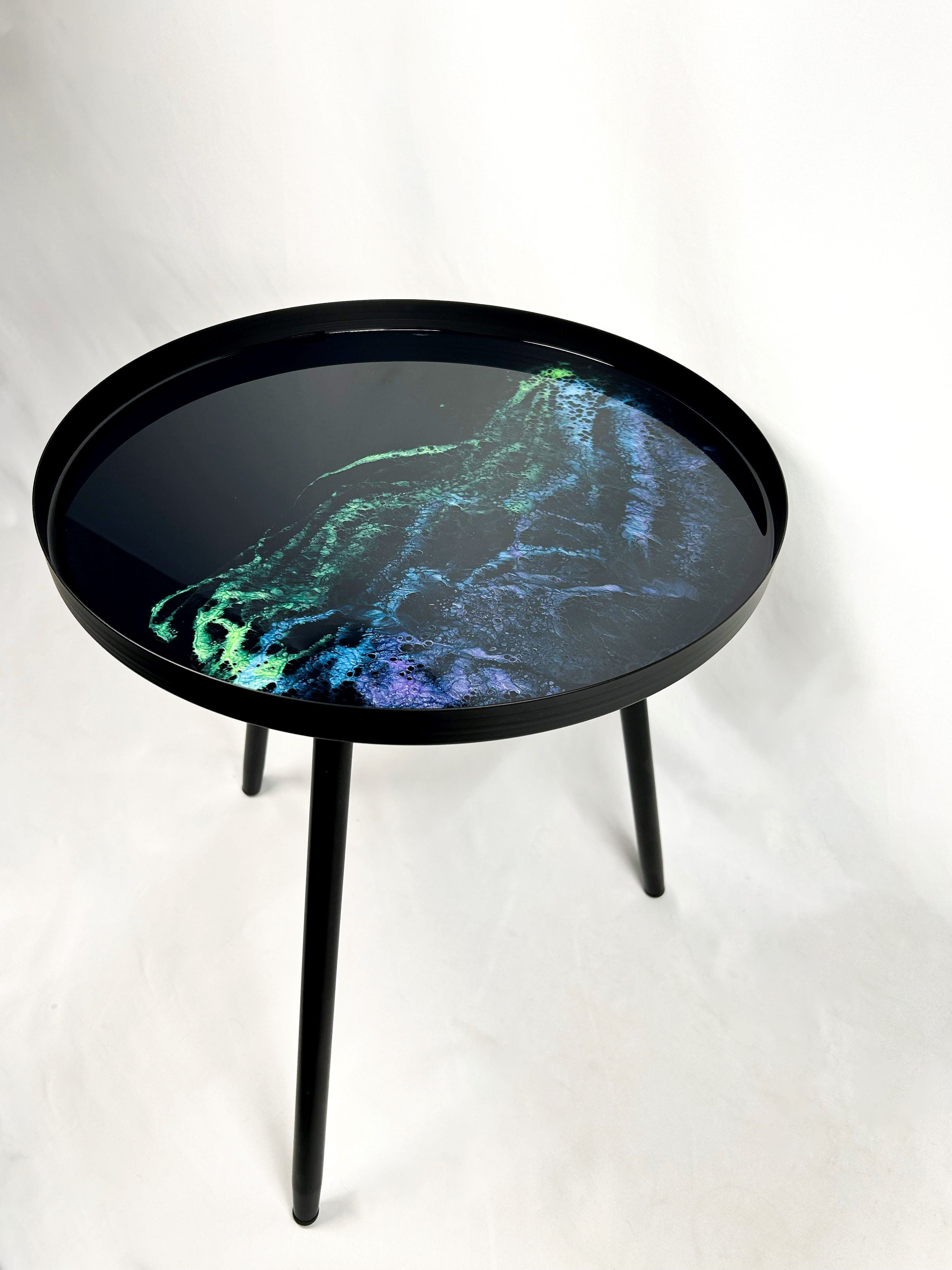 Resin Accented Side Table