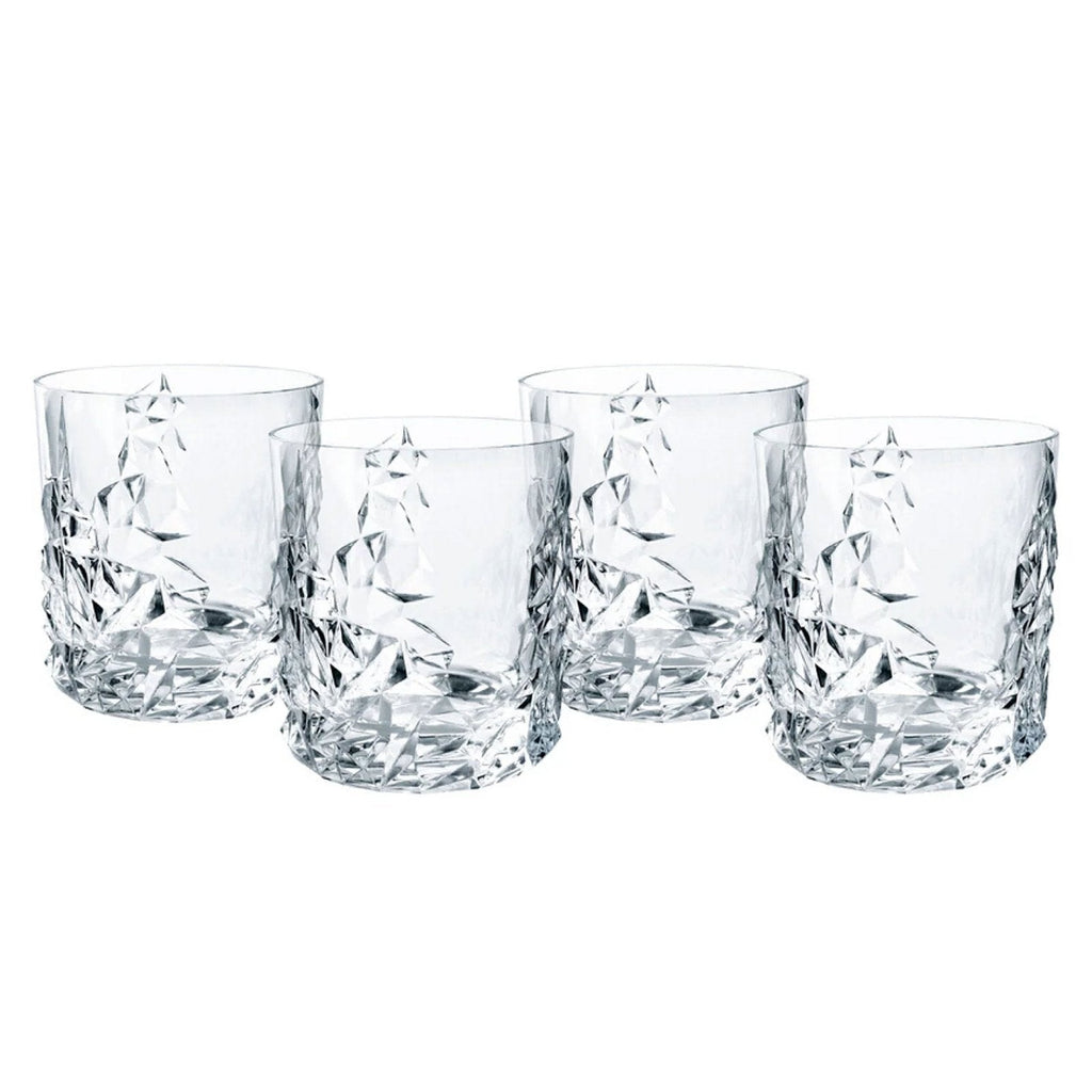 Nachtmann Crystal Sculpture Whisky Tumbler Glass - Set of 4
