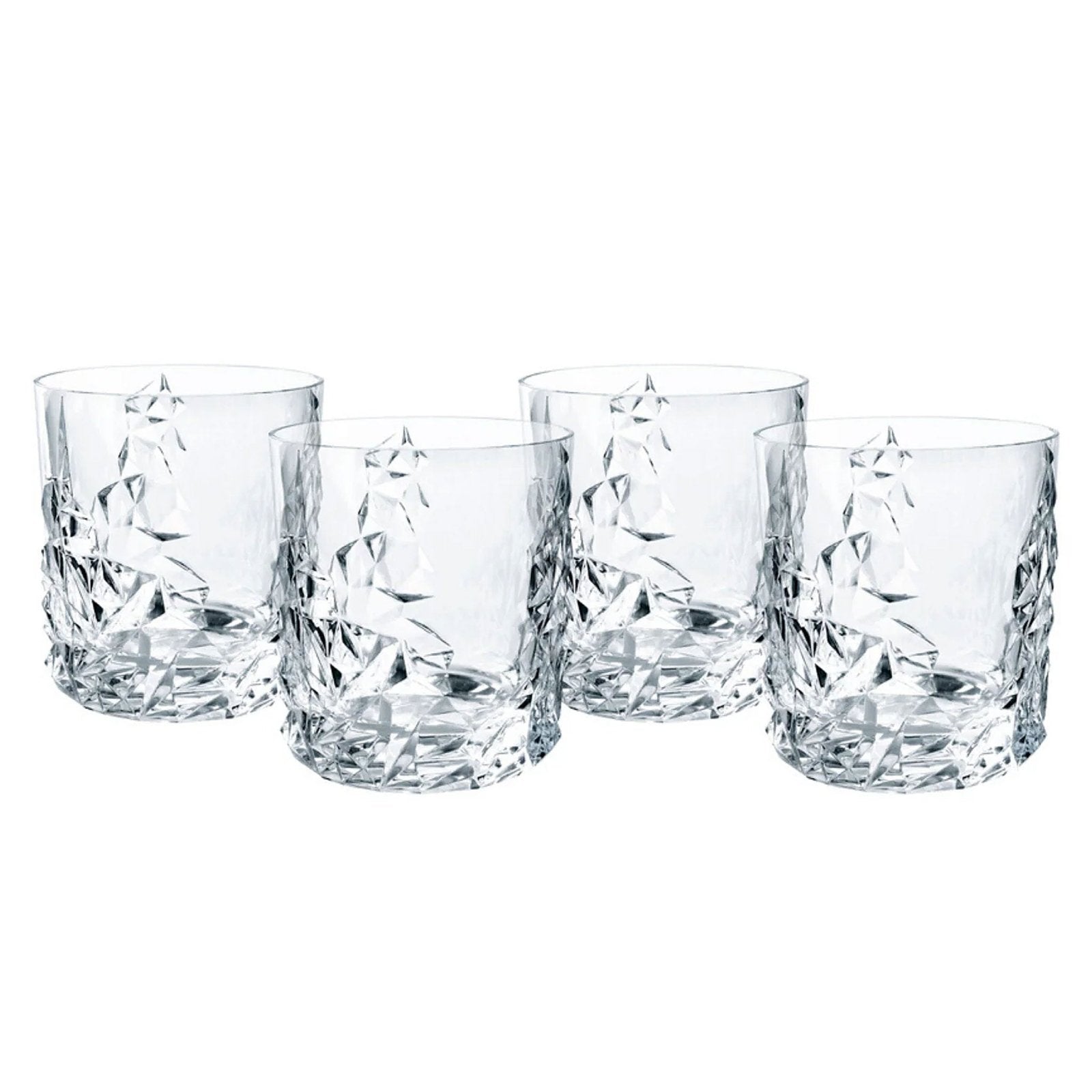 Nachtmann Crystal Sculpture Whisky Tumbler Glass - Set of 4