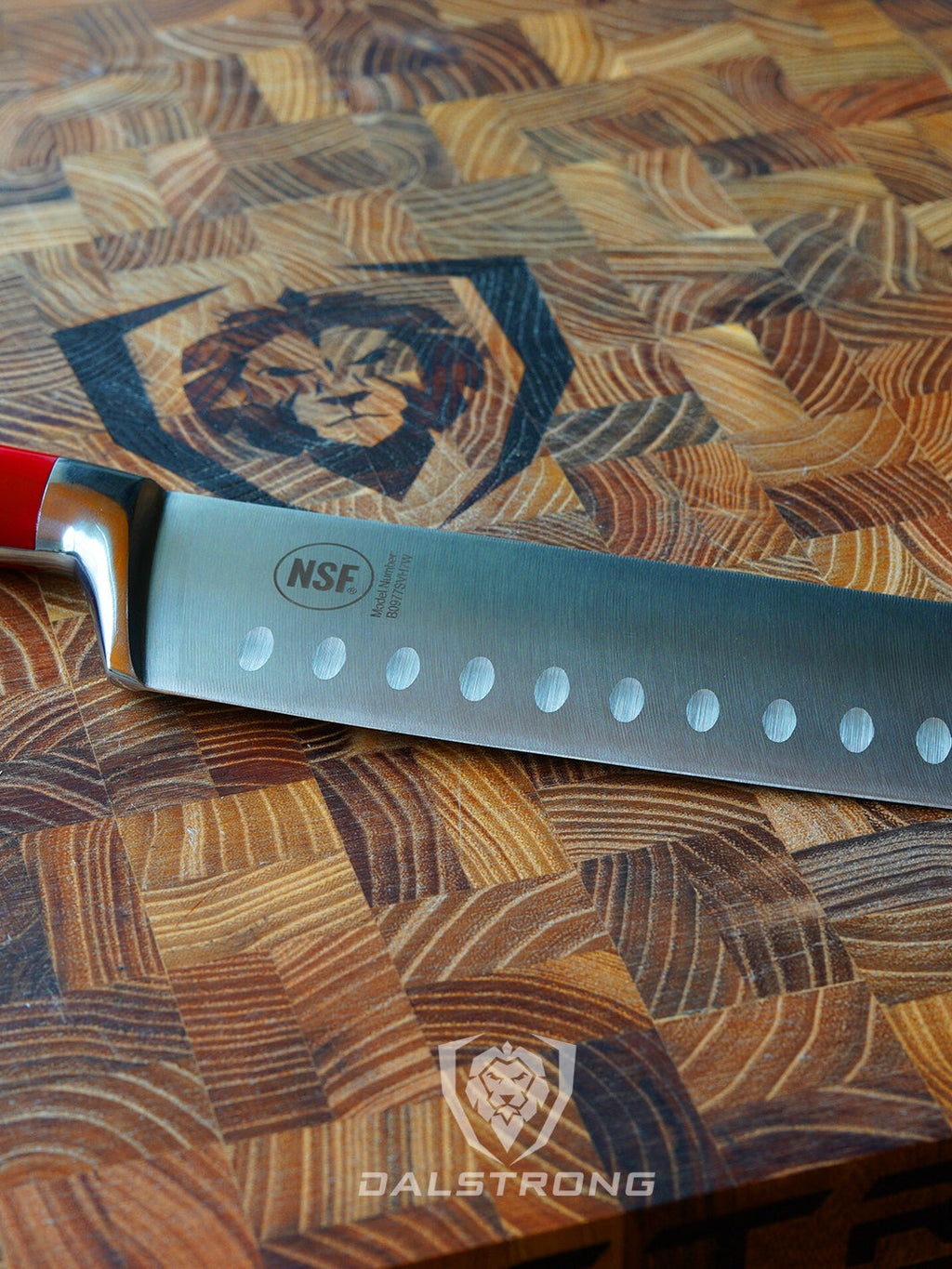 Nakiri Vegetable Knife 7" | Crimson Red ABS Handle | Gladiator Series | NSF Certified | Dalstrong ©