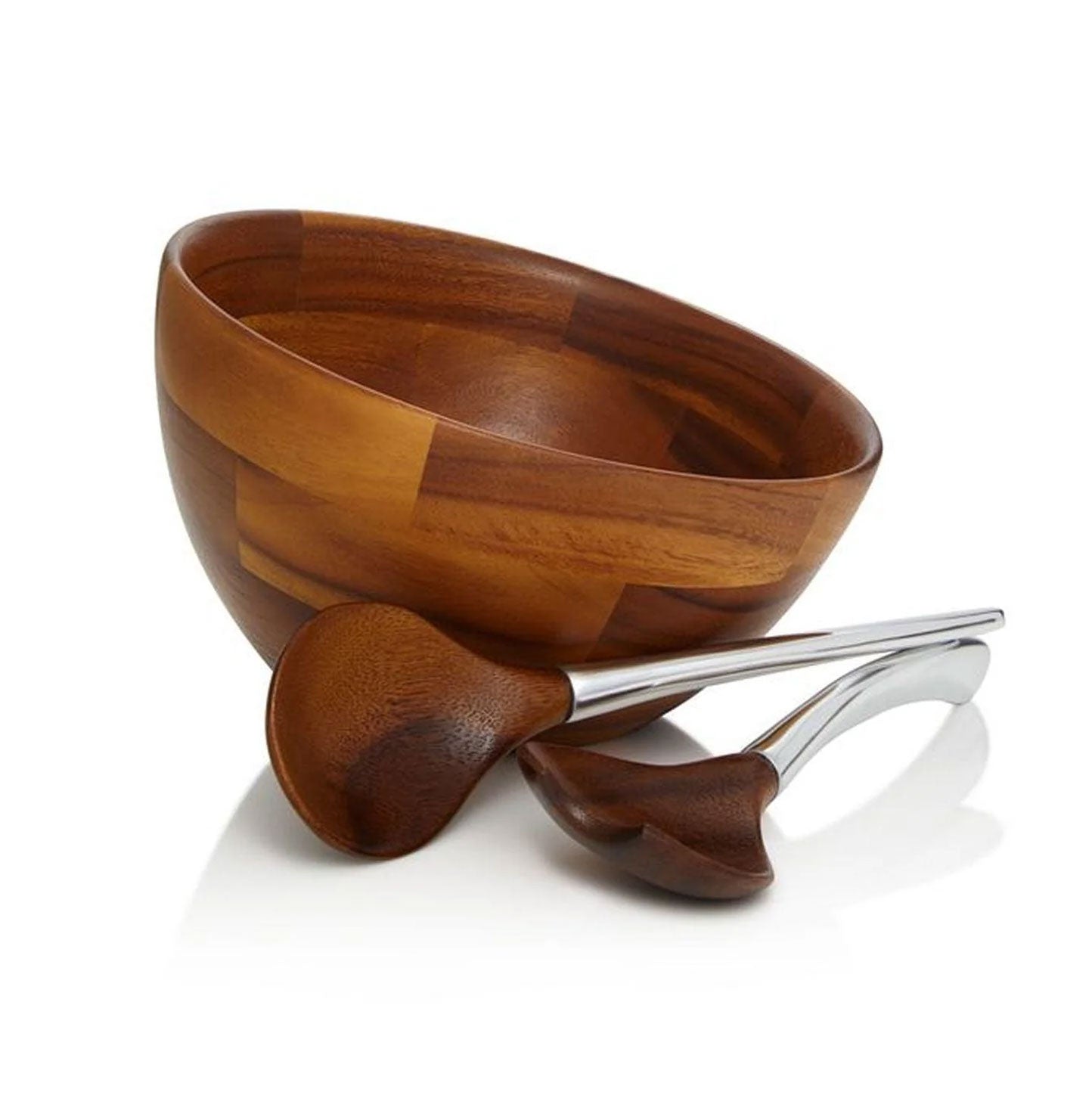 Nambe Luna Salad Bowl With Servers