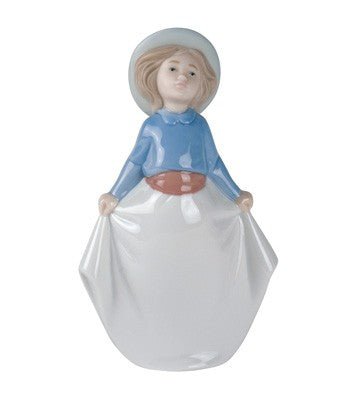 Nao by Lladro Girl Picking Up Her Skirt Figurine