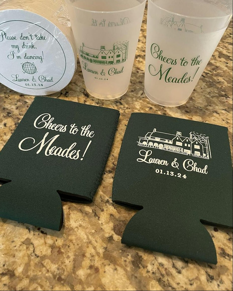 Neoprene Hand Drawn Venue Can Coolers