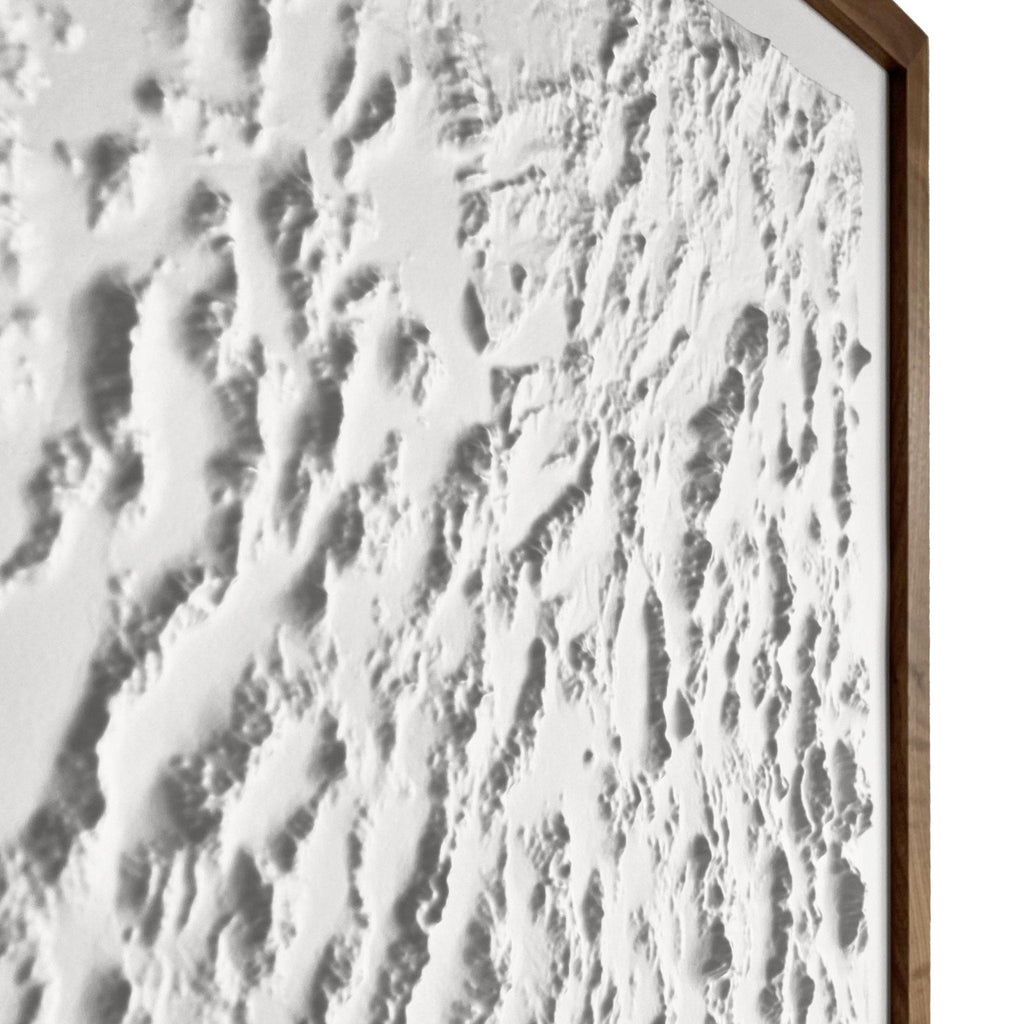 Nevada - White 3D Raised Relief Map