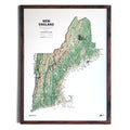 New England 3D Raised Relief Map - No Frame